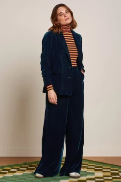 Peppa Pants Gamine Velvet Pond Blue - King Louie