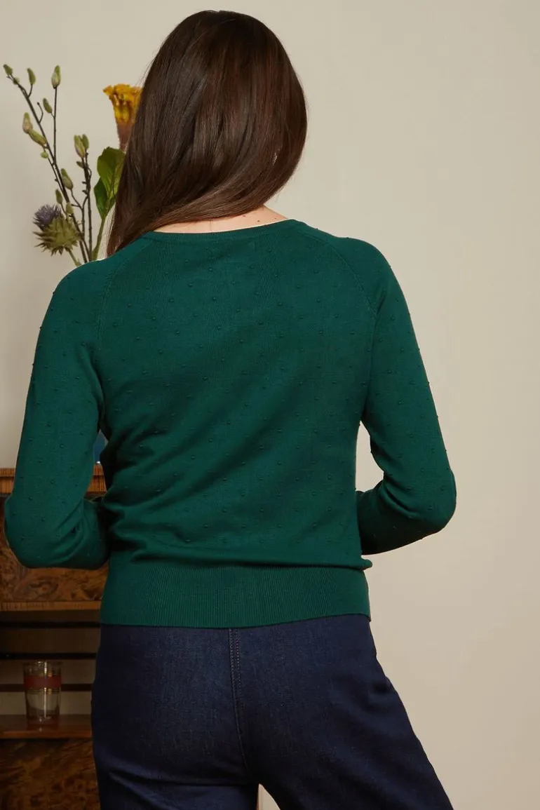 Raglan Cardi Droplet Pine Green - King Louie