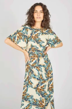 Rene Dress Cream Feathers - Traffic People