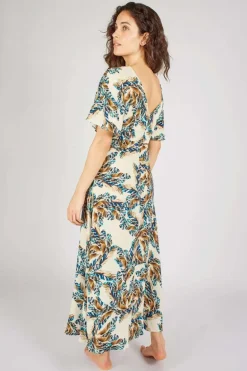 Rene Dress Cream Feathers - Traffic People