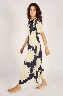 Rene Dress Navy Blooming Lovely - Traffic People