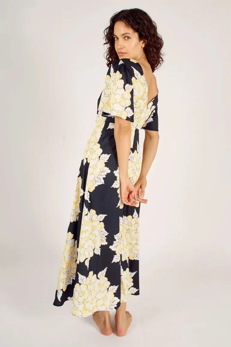 Rene Dress Navy Blooming Lovely - Traffic People