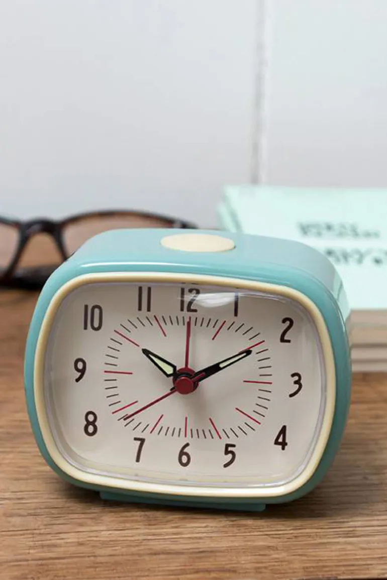 Retro Wekker Blue