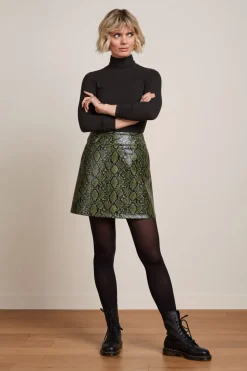 Rollneck Top Uni Rib Black - King Louie