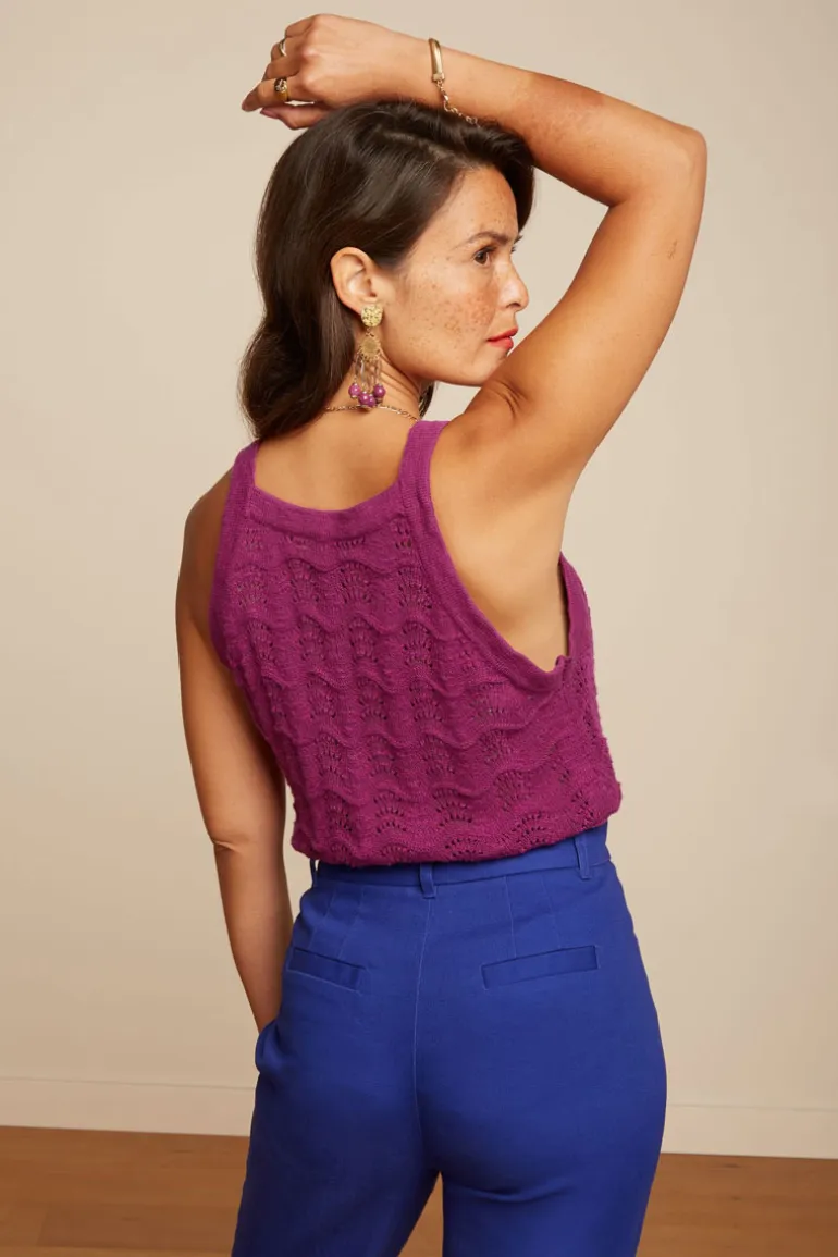 Sofie Top Scallop Vivid Purple - King Louie