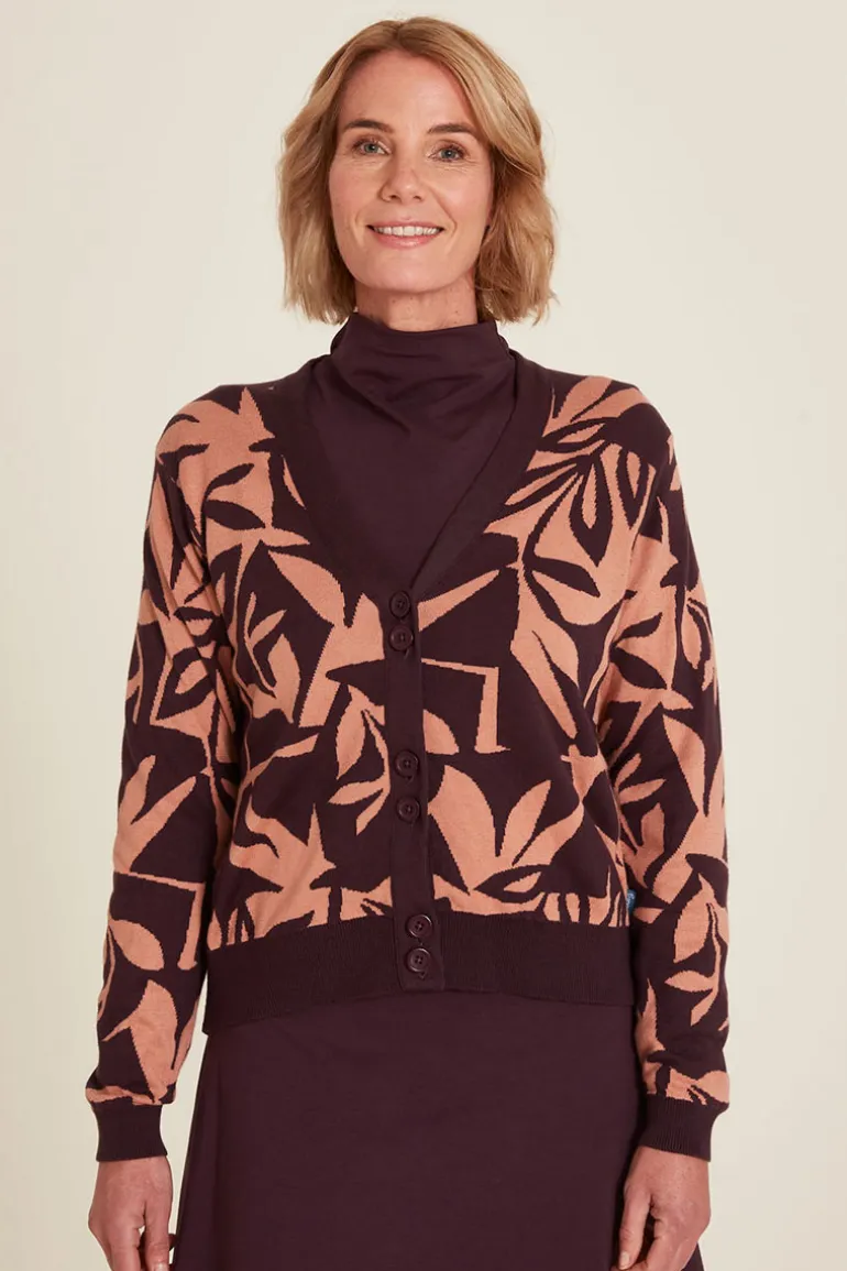 Soft Cardigan Plum - Tranquillo