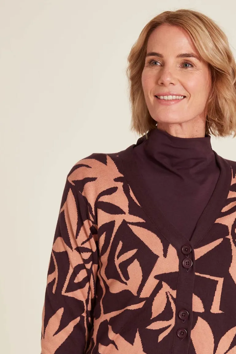 Soft Cardigan Plum - Tranquillo
