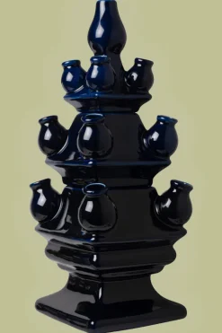 Stapelgekte Donkerblauw Bodem - Tulpenvaas