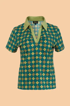 Suzy Top Short Sleeve Small Vintage Fever - LaLamour
