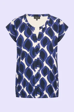 Top V-Neck Drops Royal Blue - Zilch