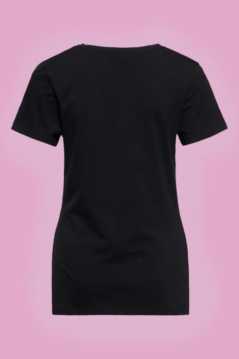 T-shirt Chi Chi Beach Poodle Black - Queen Kerosin