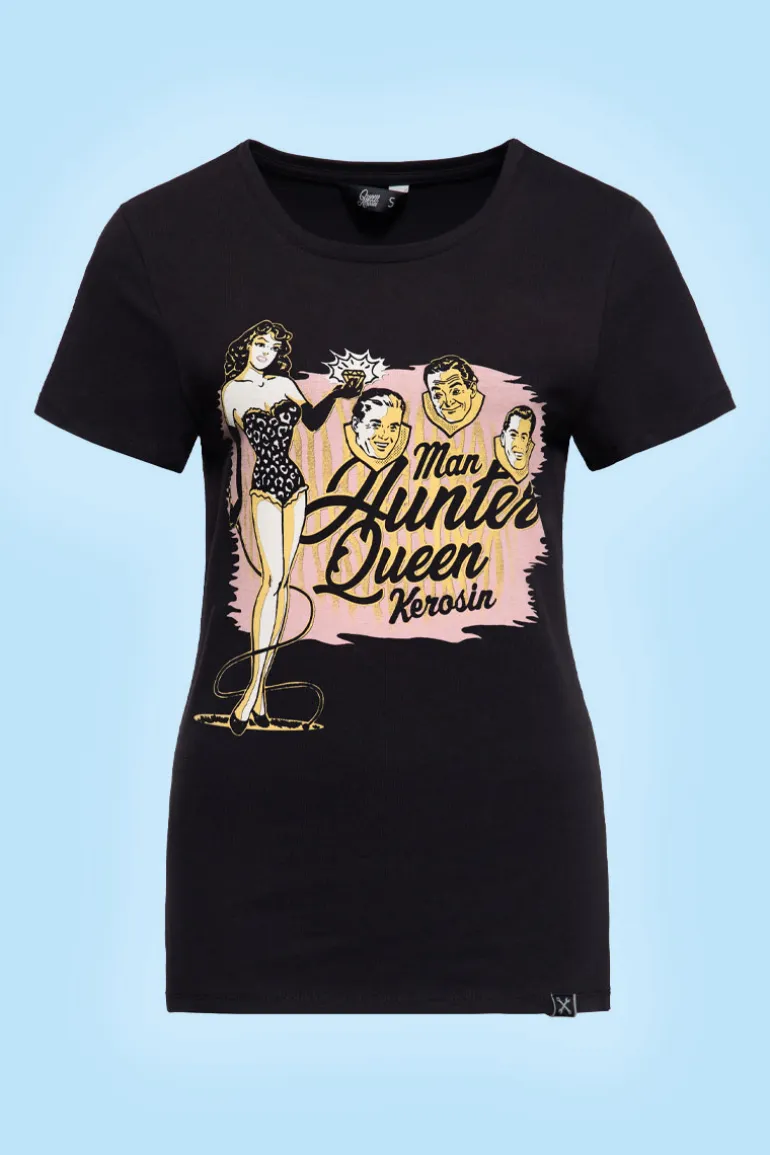 T-shirt Man Hunter Black - Queen Kerosin