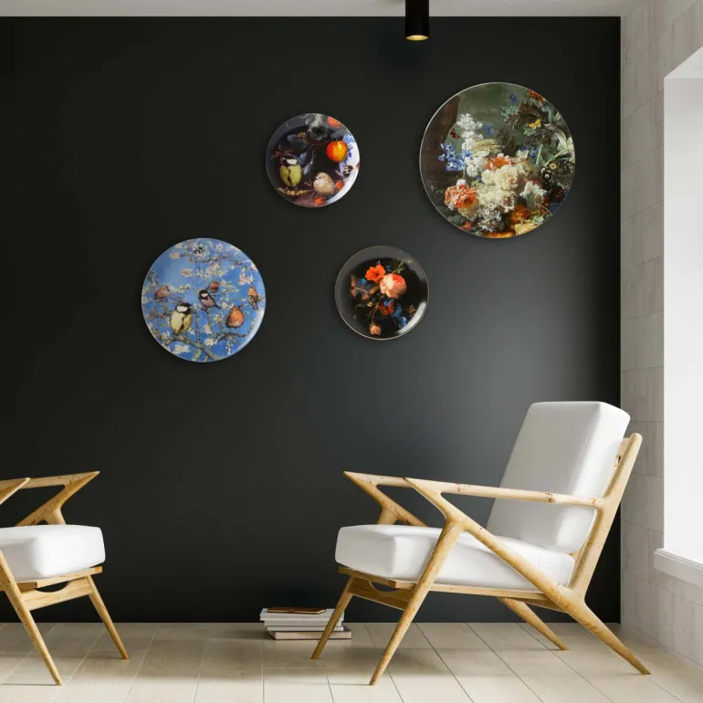 Wandbord Koolmees in stilleven