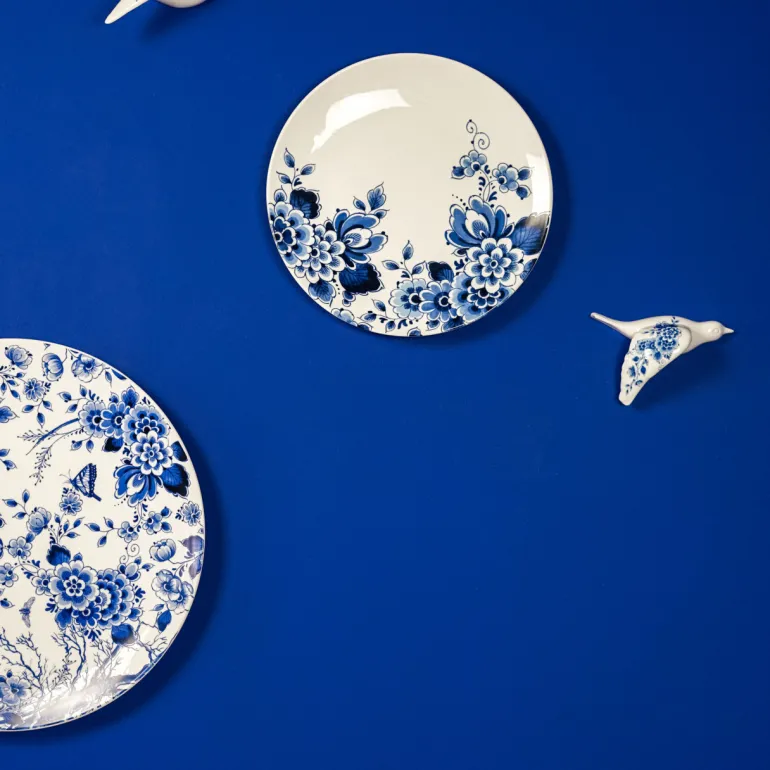 Wandvogel Delfts Blauw 1