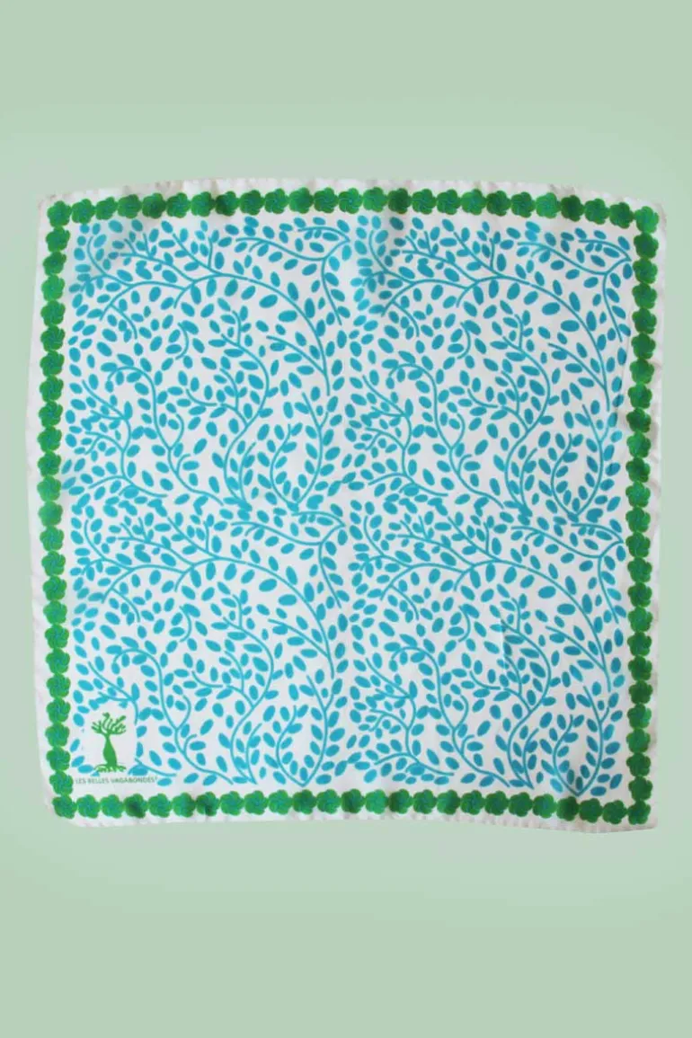 Zijden Sjaaltje - Mini Menabe Turquoise