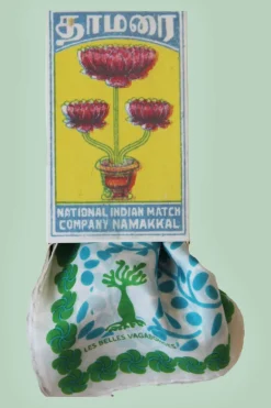 Zijden Sjaaltje - Mini Menabe Turquoise